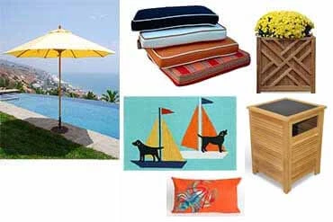 Teak Umbrellas, Litter Receptacles, Planter Boxes, pool deck Boxes