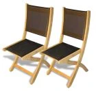 Teak  Providence Side Chair Batyline Black