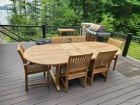 Teak 7 piece Dining Set with Extension Table