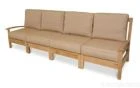 Teak Deep Seating Sectional; Sofa 113 inch