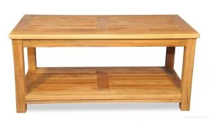 Teak Large Coffee Table, with shelf - Veranda Collection