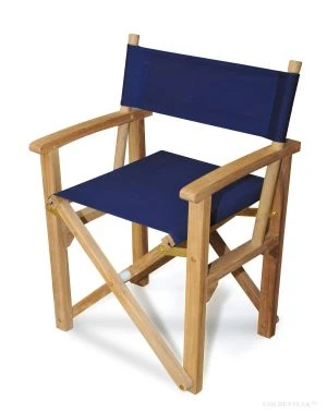 Director's Chair Teak with Sunbrella Navy 5439 fabric