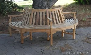 Half Round Tree Bench in Premium Teak - Cassara Collection