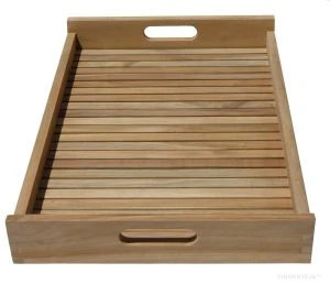 Versatile Teak Serving tray 23.75 in X 14.75 in X 2.75 in