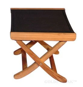 Teak and Sling Footstool 2 position