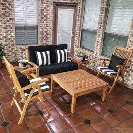 Teak Conversation Set - Deep Seating, Recliner, Coffee Table - Goldenteak Customer Photo