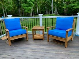 Teak Deep Seating Club Chair Set - Goldenteak Customer Photo