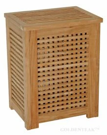 Teak Hamper Large -  multi use.