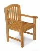 Aquinah Teak Curved Top Dining Chair with Arms