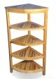 Solid Teak Corner Shelf 5 Tier