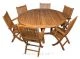 Teak Dining Set for 6, Round Table 60