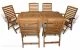 Teak Dining Set Rect Table - 6 Portsmouth Reclining Chair