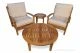 Teak Deep Seating Round Coffee Table set